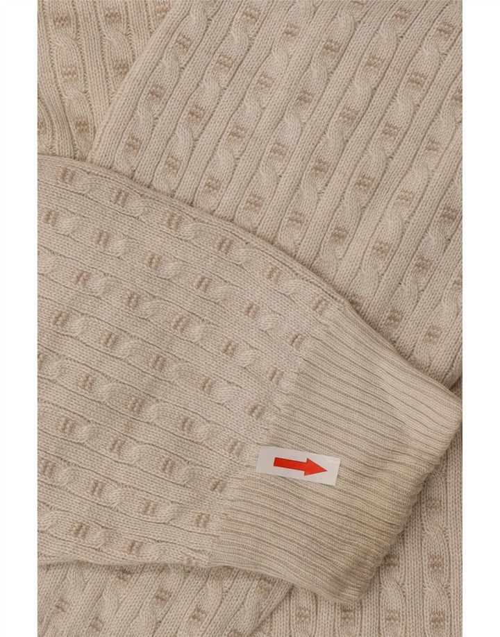 Мужской джемпер с круглым вырезом Marks & Spencer среднего размера, белый акрил