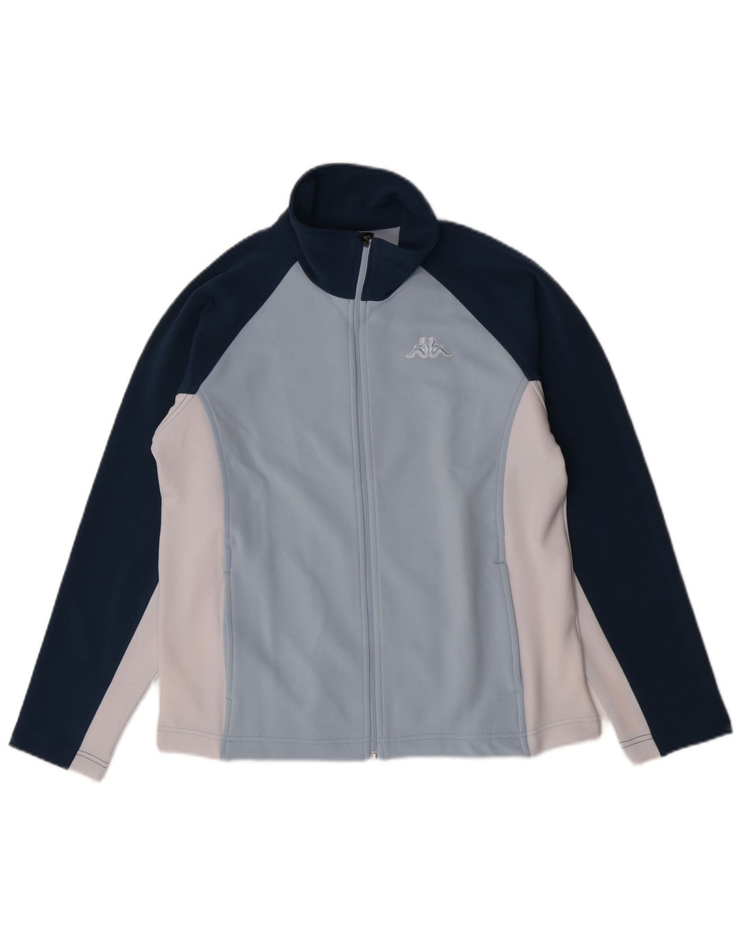 Женский спортивный костюм Kappa, верхняя куртка UK 16, большой синий полиэстер с цветными блоками