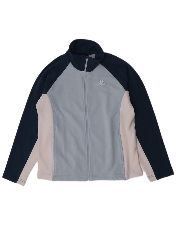 Женский спортивный костюм Kappa, верхняя куртка UK 16, большой синий полиэстер с цветными блоками