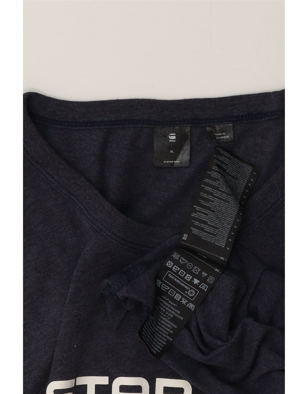 G-STAR Мужская футболка с рисунком Top XL Темно-синий хлопок