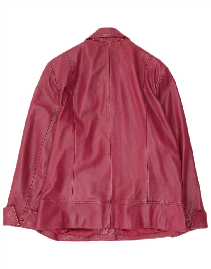 Винтажная женская кожаная куртка IT 42 Medium Burgundy Leather
