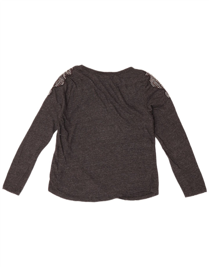 Женская блузка Zara Top UK 10, маленький серый хлопок