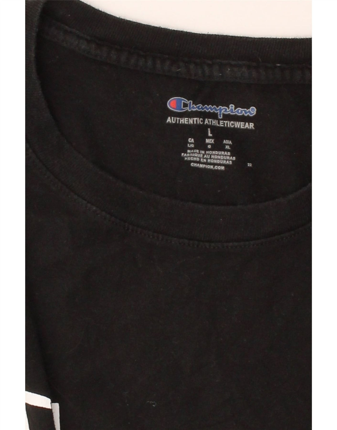 CHAMPION Mens Graphic T-Shirt Top Large Black Vintage Champion and Second-Hand Champion from Messina Hembry 