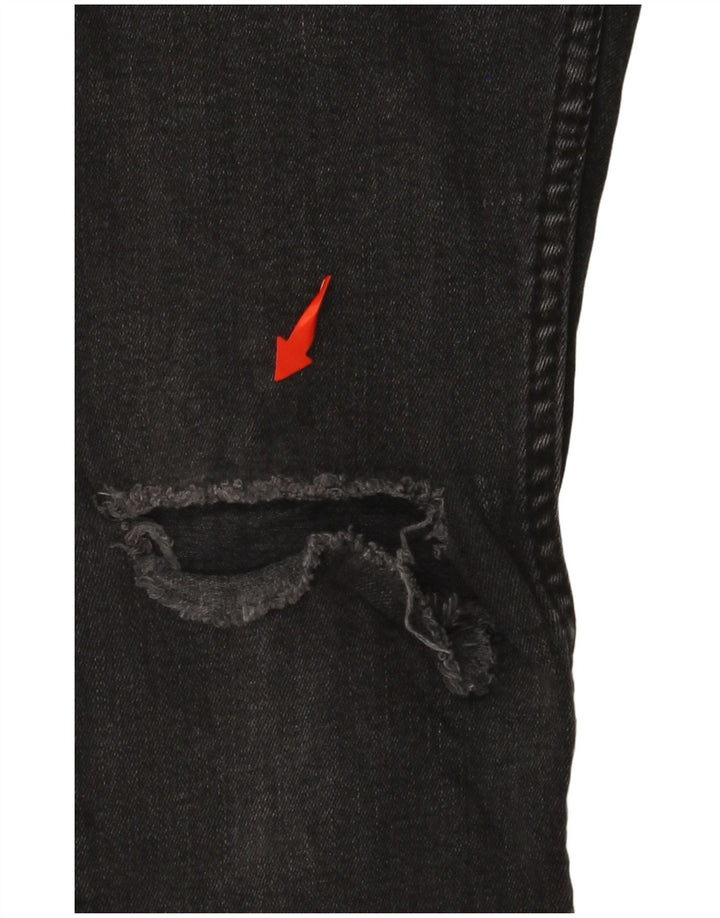 Женские укороченные джинсы скинни ZARA EU 40 Medium W31 L25, черный хлопок