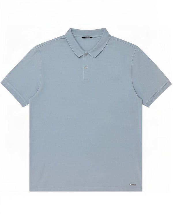 Мужская рубашка-поло Massimo Dutti XL, синяя, хлопок