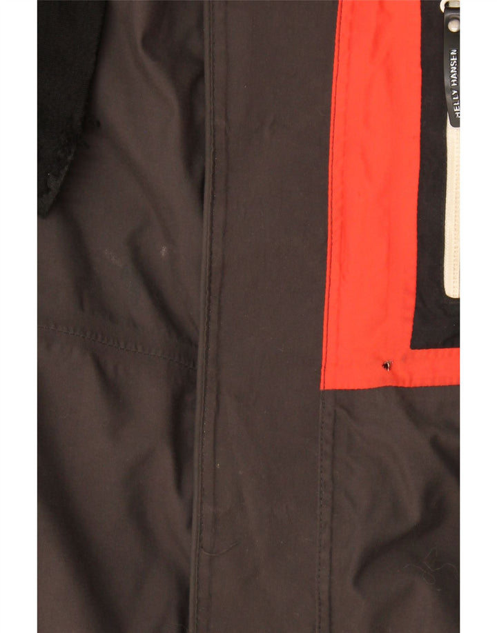 Мужская ветровка Helly Hansen с капюшоном UK 36, маленькая серая с цветными блоками