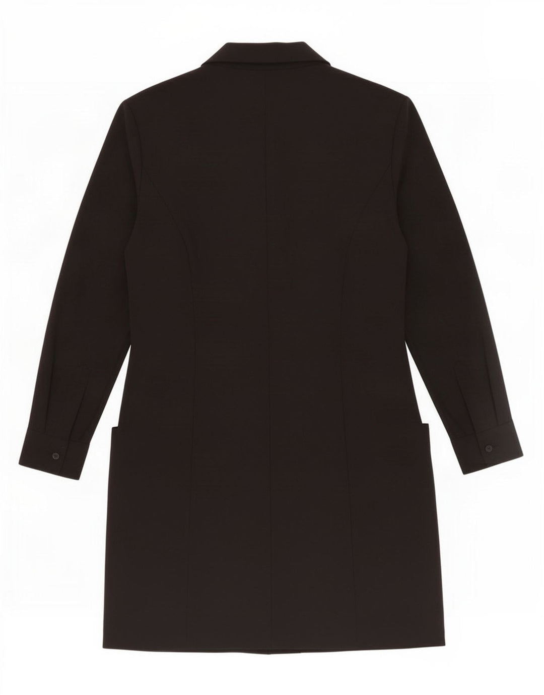 Женское двубортное пальто Zara UK 12, средний черный