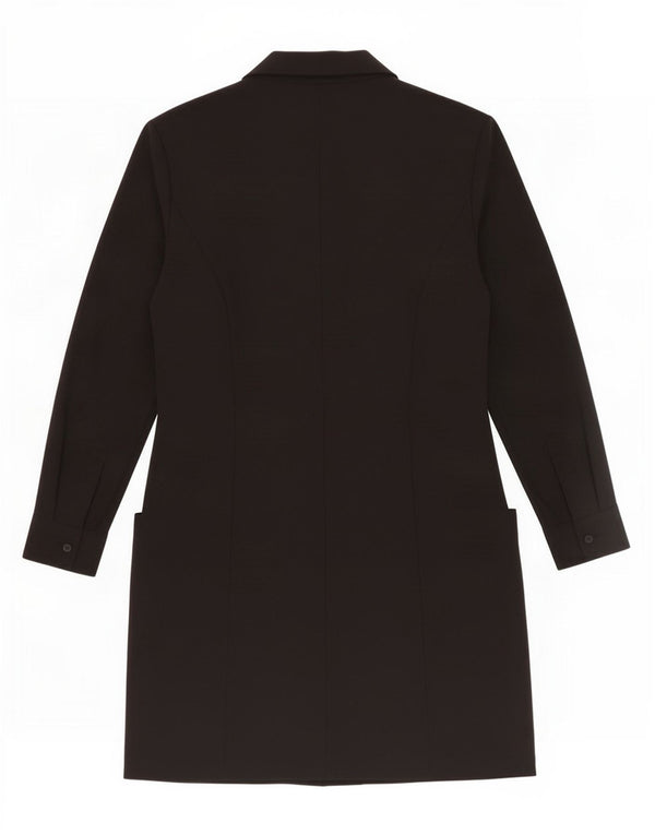 Женское двубортное пальто Zara UK 12, средний черный
