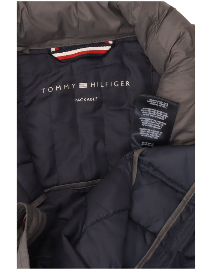 Мужская стеганая куртка TOMMY HILFIGER UK 36, маленький серый нейлон