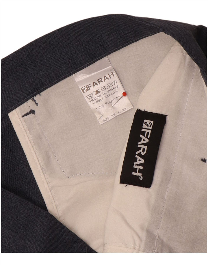 Мужские прямые повседневные брюки Farah W36 L29, синие, полиэстер