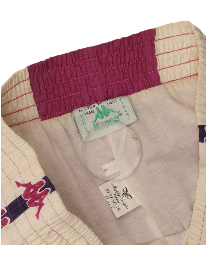 KAPPA Мужские спортивные брюки с графическим рисунком, джоггеры, большие розовые цветные блоки