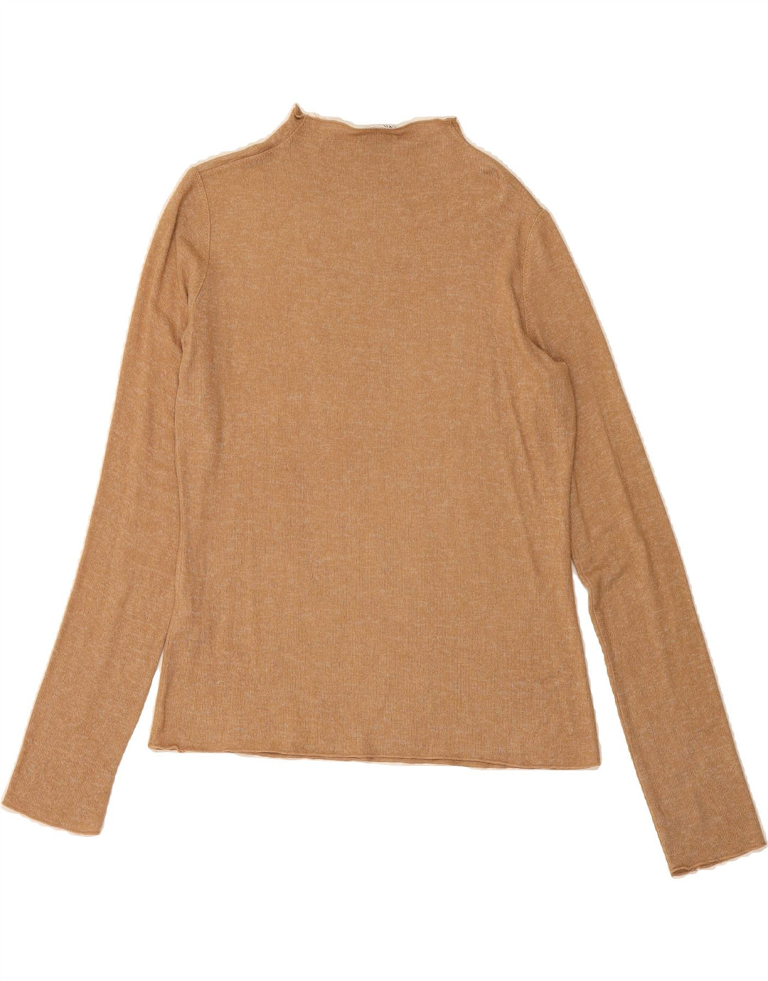 ZARA Womens Turtle Neck Jumper Sweater UK 14 Medium Brown Flecked Viscose Vintage Zara and Second-Hand Zara from Messina Hembry 