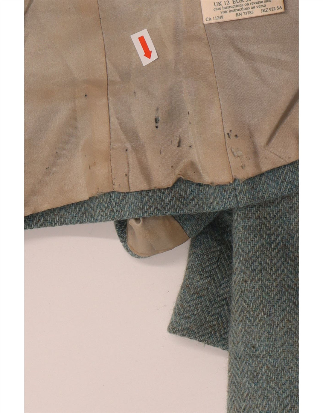 LAURA ASHLEY Женский укороченный пиджак на 3 пуговицах, Великобритания 12, средний синий, шерсть