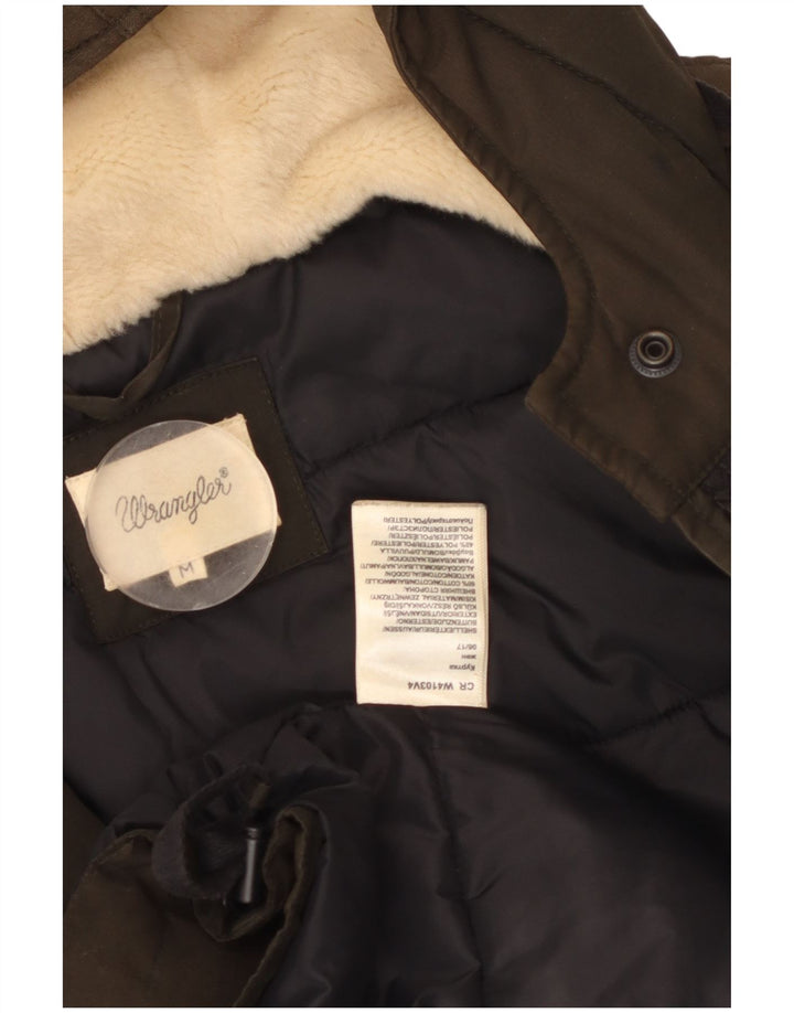 Женская парка WRANGLER с капюшоном UK 14, средний цвет хаки, хлопок