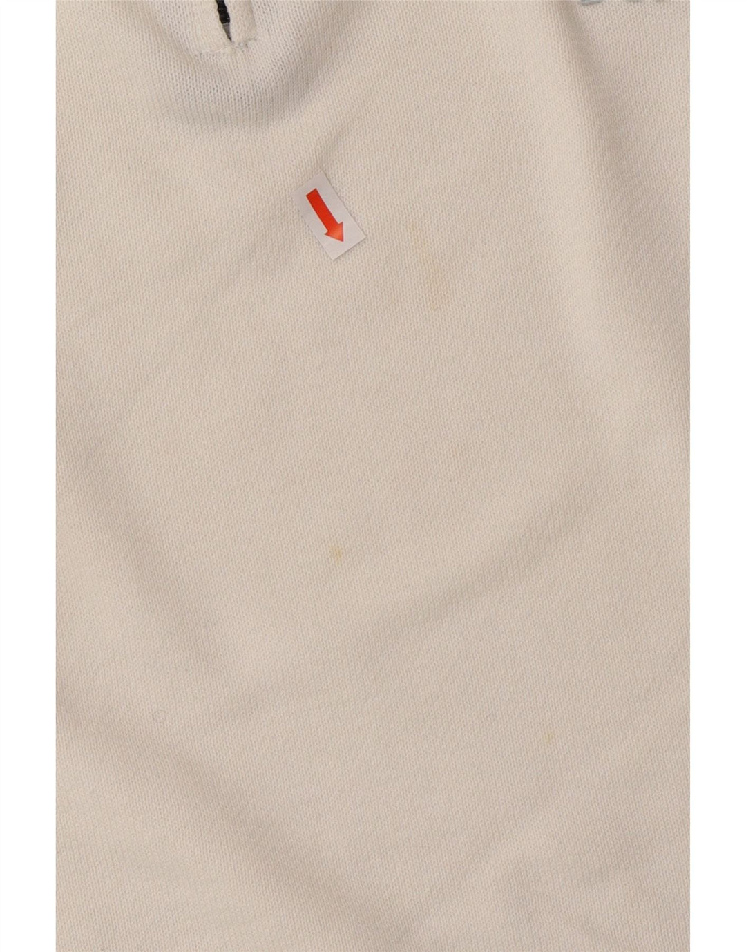KAPPA Mens Zip Neck Jumper Sweater Small White Cotton Vintage Kappa and Second-Hand Kappa from Messina Hembry 