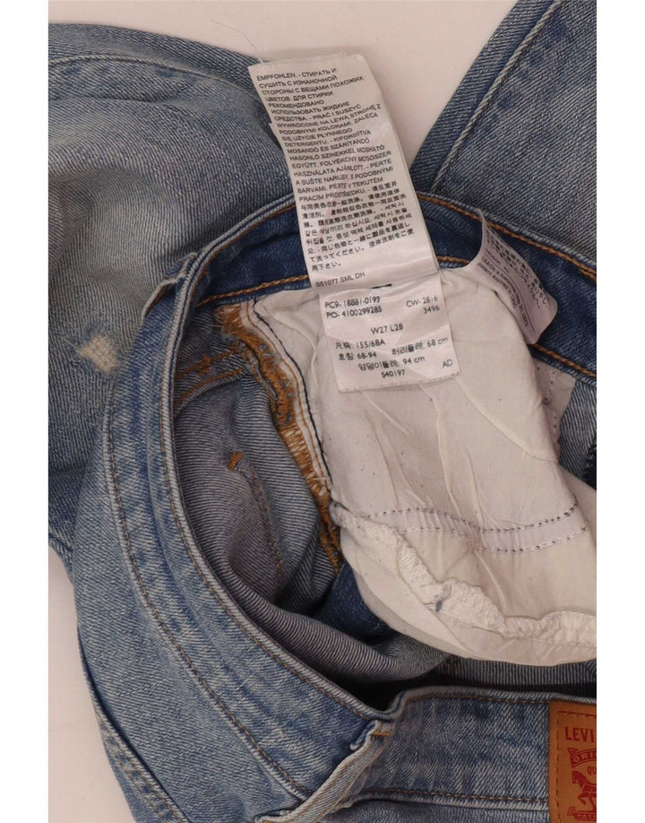 Женские узкие джинсы Levi's 711 W27 L28 синие, хлопок