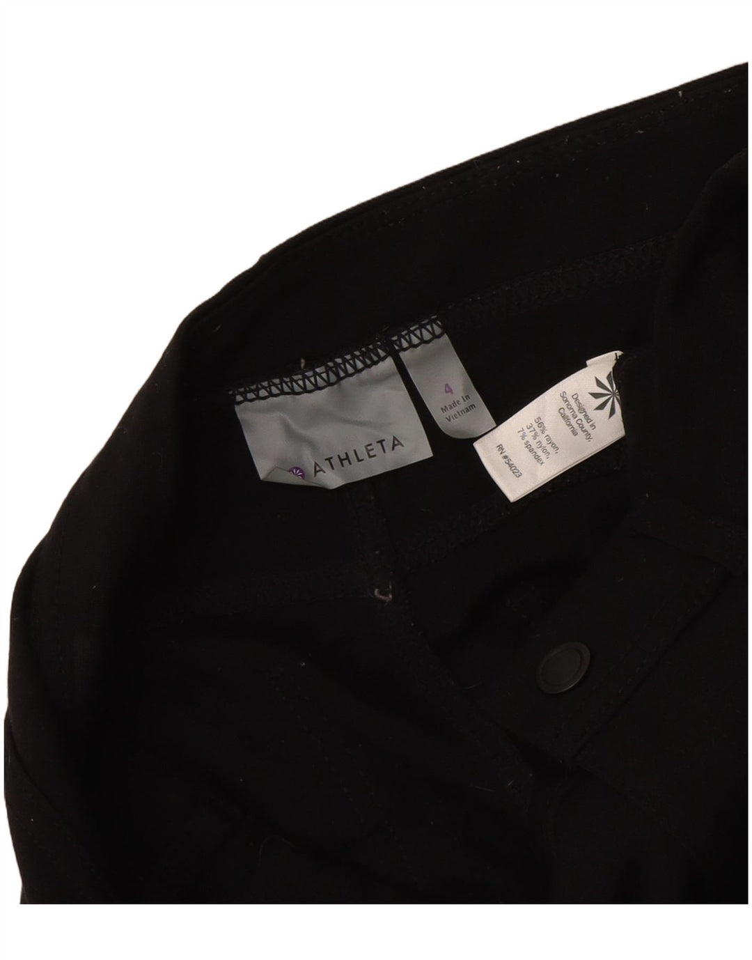 Athleta Womens Slim Casual Trousers US 4 Small W27 L29 Black Rayon