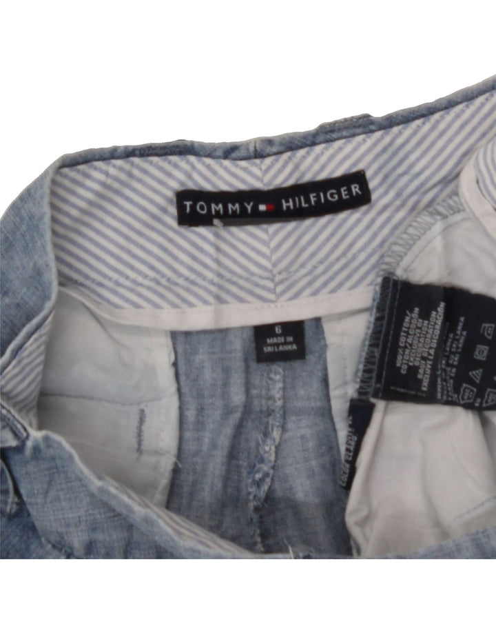 TOMMY HILFIGER Womens Casual Shorts US 6 Medium W32  Blue Cotton Vintage Tommy Hilfiger and Second-Hand Tommy Hilfiger from Messina Hembry 