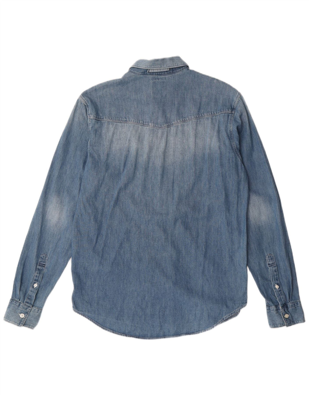 Мужская джинсовая рубашка стандартного кроя Levi's из хлопка среднего синего цвета
