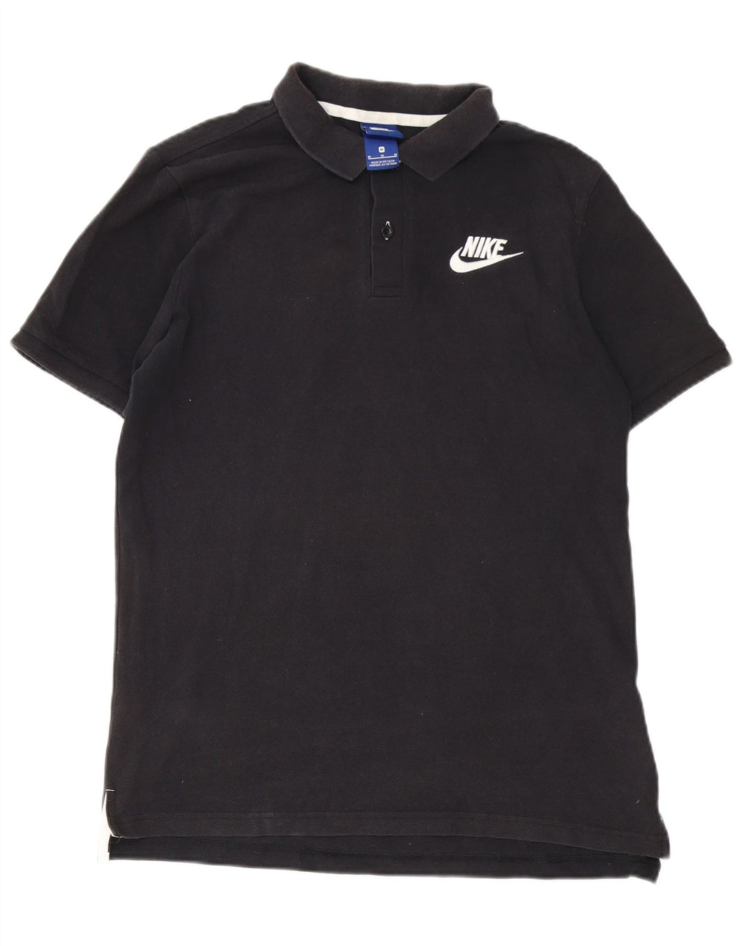 Мужская рубашка-поло NIKE среднего размера, черная, хлопковая