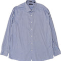 TOMMY HILFIGER Mens NON - IRON Slim Fit Shirt 2XL Blue Check Vintage Tommy Hilfiger and Second-Hand Tommy Hilfiger from Messina Hembry 