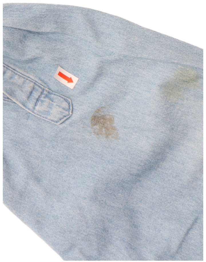 JOHN BANER Мужская джинсовая рубашка 3XL, синяя, хлопок