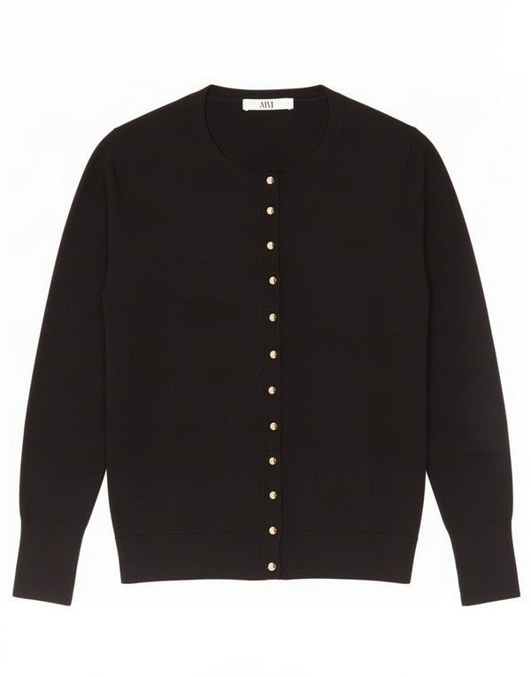 Zara Womens Cardigan Sweater UK 14 Large Black