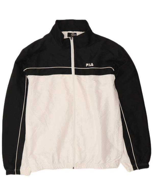 Мужской спортивный костюм Fila 2XL, белый полиэстер с цветными блоками