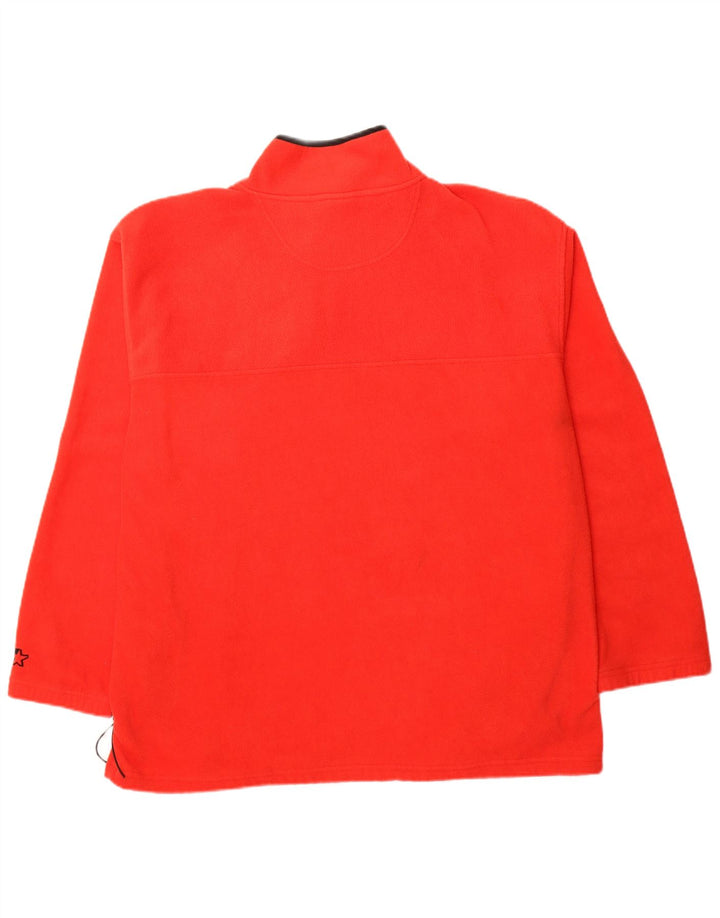 STARTER Mens Ohio State Zip Neck Fleece Jumper XL Red Polyester