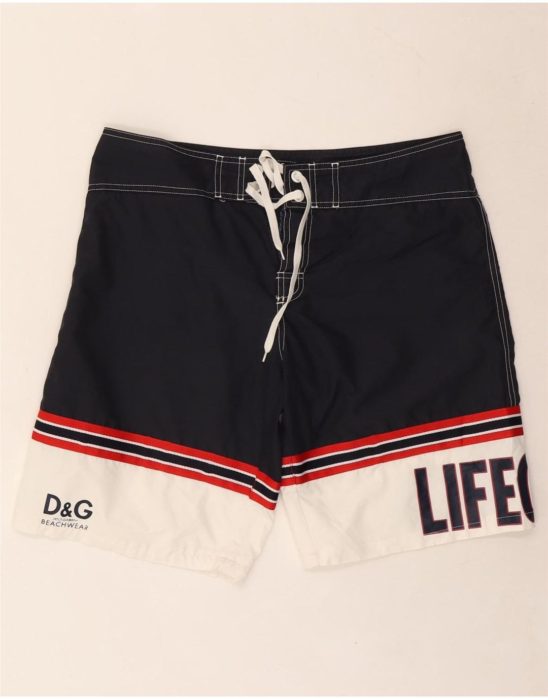 Мужские шорты для плавания Dolce & Gabbana с рисунком, большие темно-синие, с цветными блоками