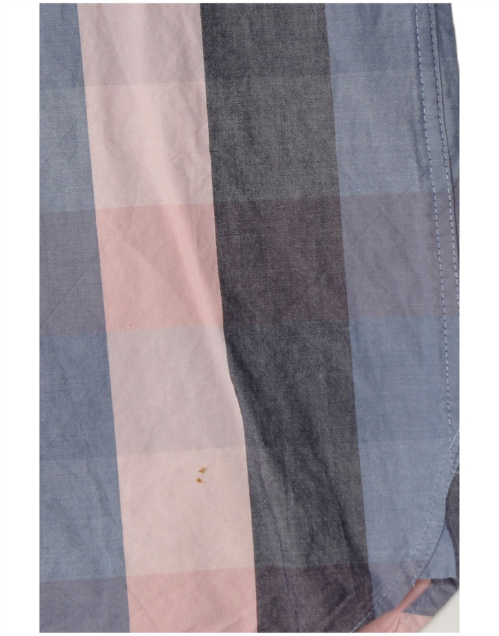 Мужская рубашка с коротким рукавом Lyle & Scott, большая разноцветная клетка, хлопок