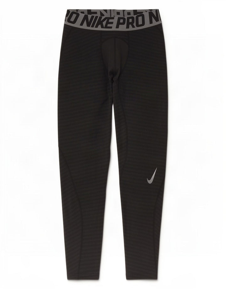 Мужские леггинсы с рисунком Nike Dri Fit среднего размера, полиэстер в черную полоску
