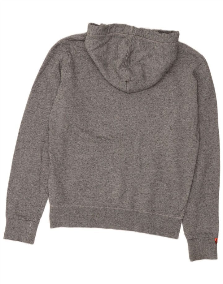 Мужской джемпер с капюшоном Superdry, средний серый хлопок с крапинками