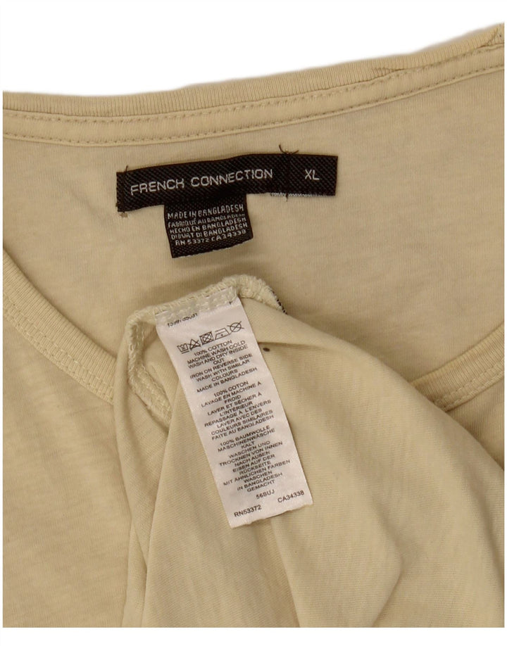 Мужская футболка French Connection Top XL, бежевый хлопок