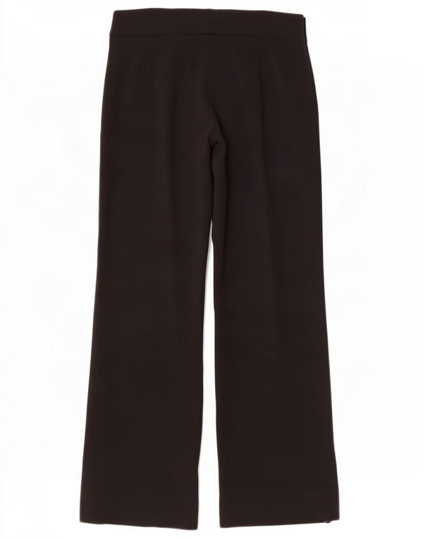 Женские повседневные широкие брюки Max Mara UK 14, большие W30 L30, черный ацетат
