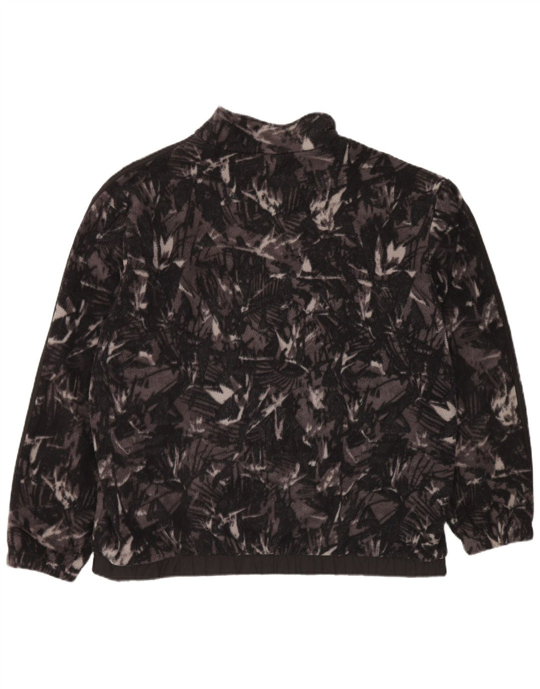 Мужская флисовая куртка свободного покроя ADIDAS с абстрактным узором UK 42 XL серая