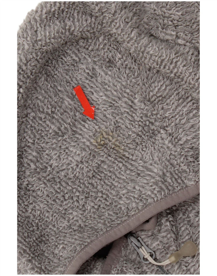 Женская флисовая куртка с капюшоном Jack Wolfskin UK 12, средний серый полиэстер