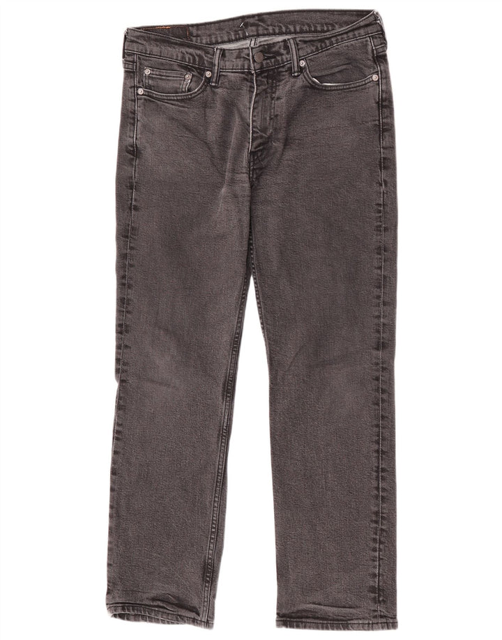 Мужские прямые джинсы Levi's 514 W33 L30 серые, хлопок