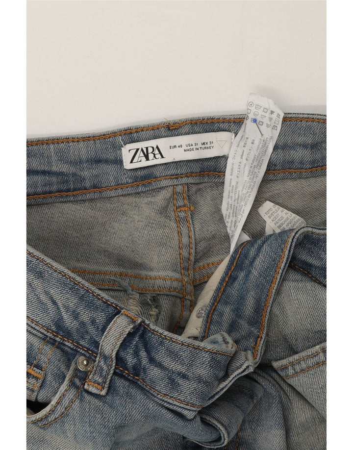Мужские потертые узкие джинсы Zara EU 40 Medium W31 L29, синий хлопок