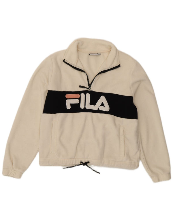 Fila Женский оверсайзный флисовый свитшот UK 6 XS Белый Спортивный