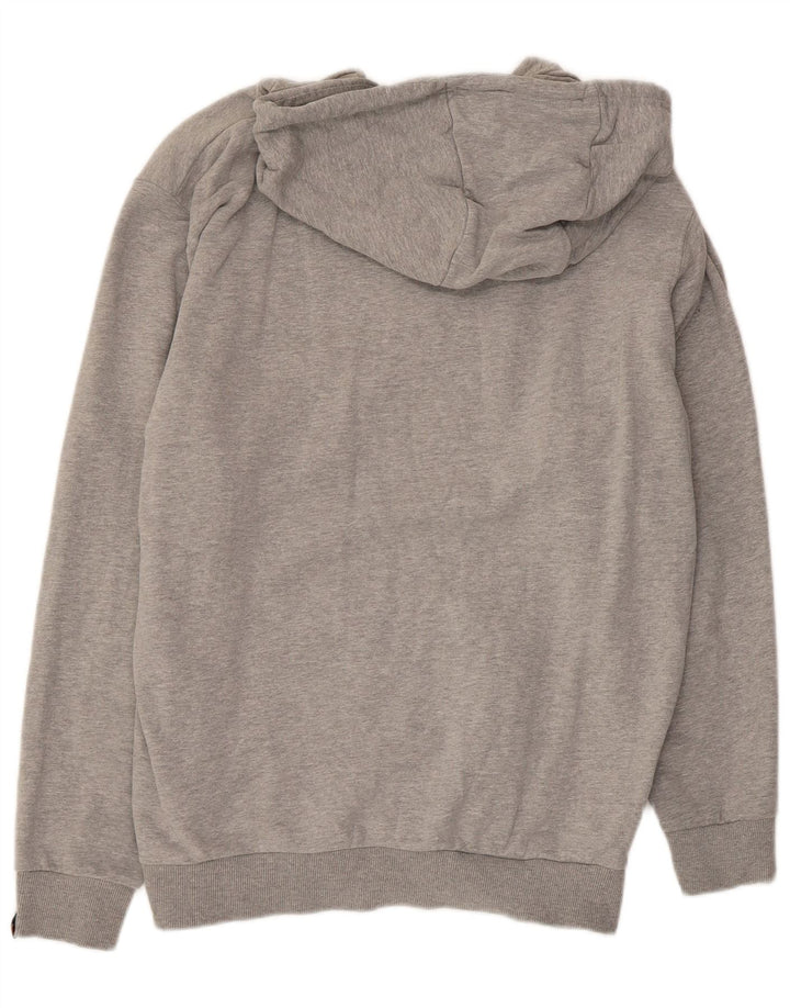 ELLESSE Мужской джемпер с капюшоном с рисунком, средний серый, хлопок с цветными блоками