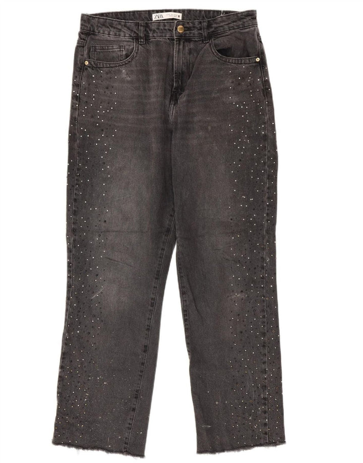 Женские прямые джинсы ZARA EU 40 Medium W30 L29 Серые
