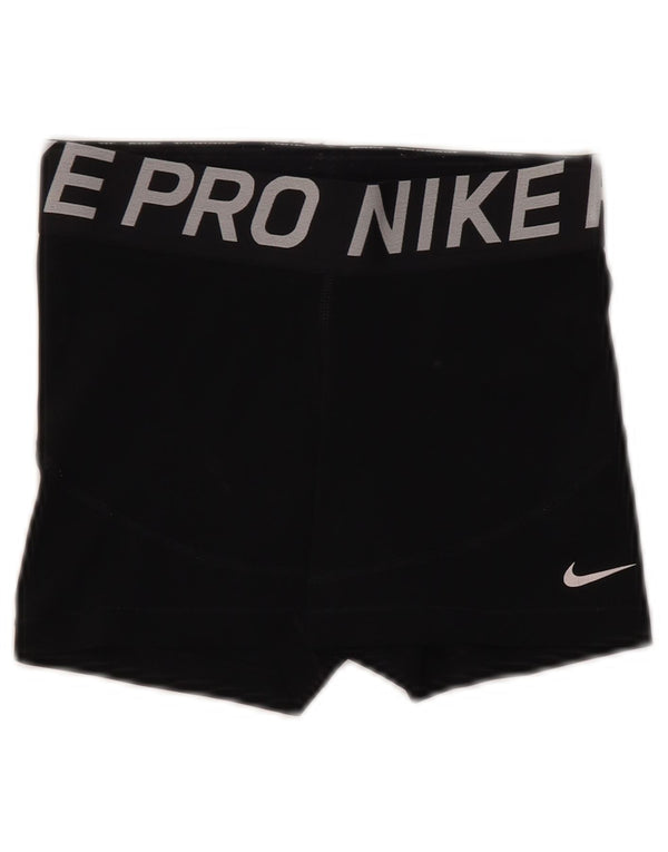 Женские спортивные шорты Nike Dri Fit с графическим рисунком UK 8, маленькие черные из полиэстера