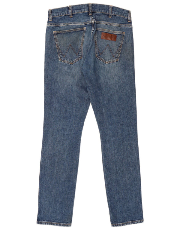 Мужские зауженные джинсы Wrangler Larston W30 L32, синий хлопок