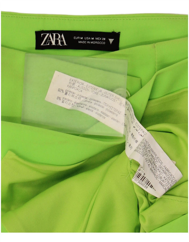 Женская асимметричная юбка Zara Medium W28, зеленый полиэстер