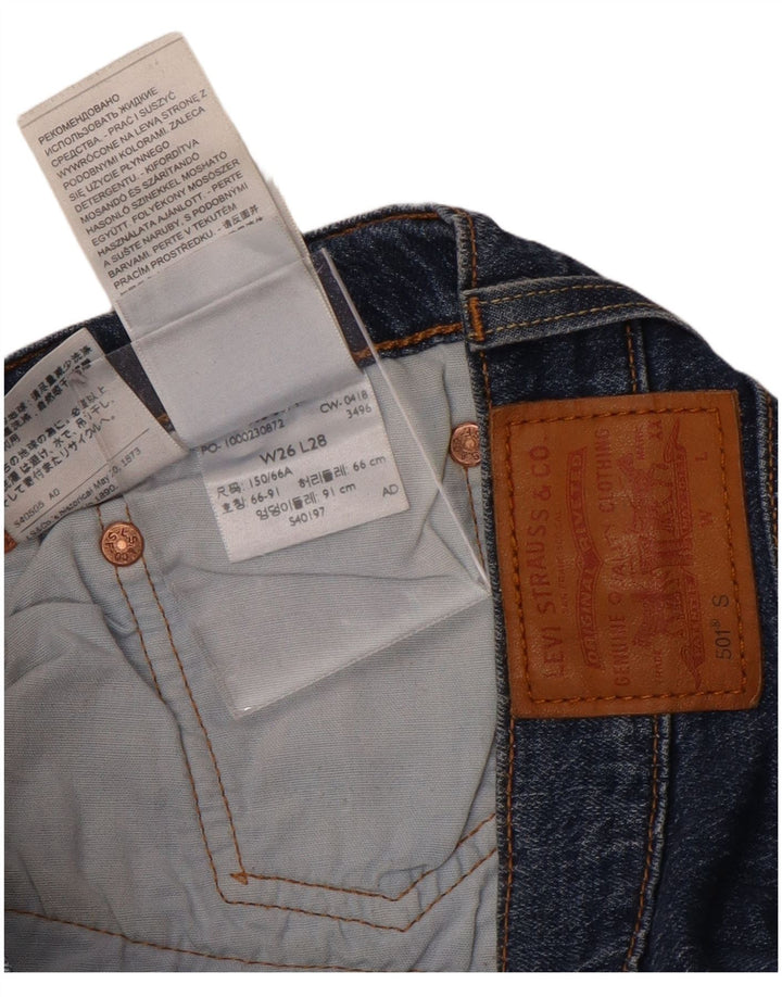 Мужские прямые джинсы Levi's 501 W26 L28 синие, хлопок