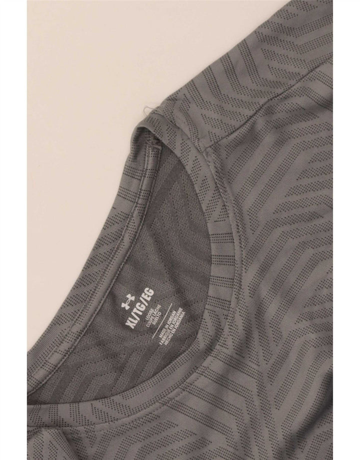 Мужская футболка Under Armour Top XL Серая с геометрическим рисунком