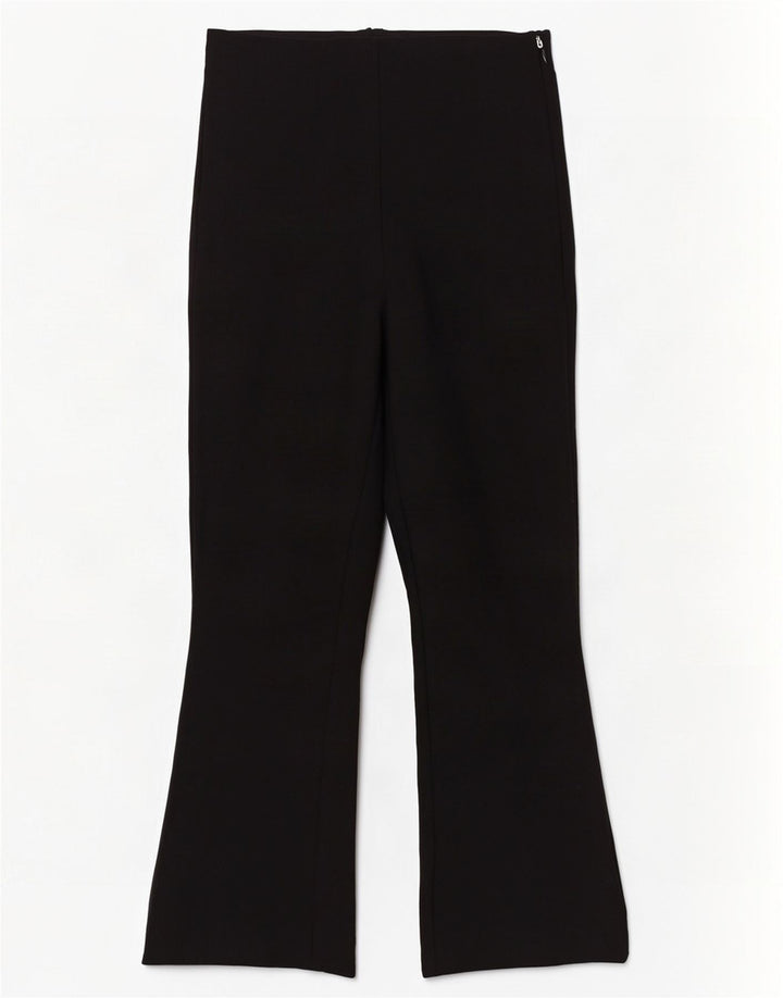 Zara Женские укороченные брюки Bootcut W26 L26 Черные вискоза