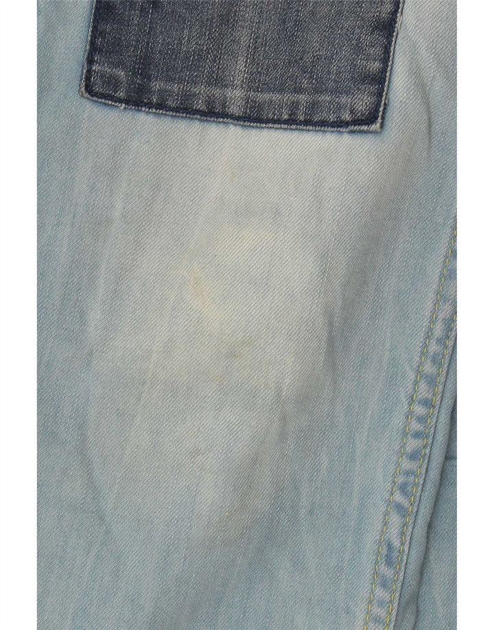 Женские узкие джинсы Desigual W30 L28 Синие лоскутные хлопковые