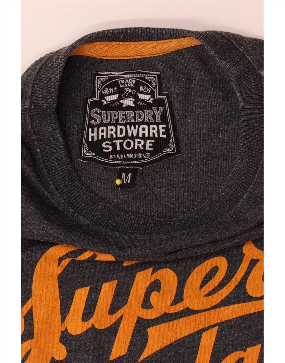 Superdry Мужская футболка с рисунком Верх среднего серого цвета, хлопок